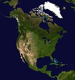 Amerika Utara menurut gambar satelit